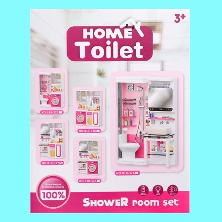A set of furniture for the puppet "Bathroom", a sink, a dressing room-18