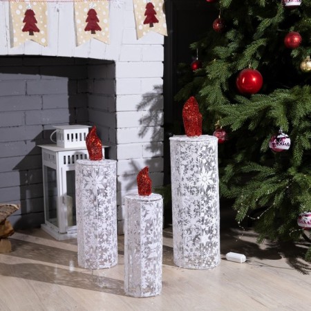 LED figure "Colored candles" 40, 50, 60 cm, textiles, metal, 220 V, glow of multi-1