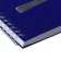 Notepad A6, 90 sheets, on the crest in a cage, blue, cover of flocked cardboard, foil embossing, an offset block 70g/m2