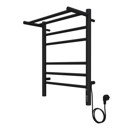 Terminus heated towel rail "Aurora" P6, 450x600 mm, on the right, black matte-1