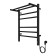 Terminus heated towel rail "Aurora" P6, 450x600 mm, on the right, black matte
