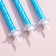 Candles in the cake "Spiral", 6 cm, blue, set 10 pcs