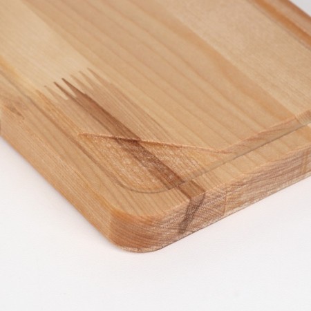 Board cutting and serving bast shirt with a pen, 42x13.5x1.8 cm, birch-3