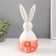 Souvenir Ceramics "Sleepy Rabbit with Bantik" White-Permisial 11.8x10.5x24.2 cm