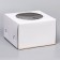 Box for the cake, with a window, white, 30 x 30 x 19 cm