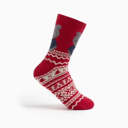 Women's socks, red color, size 23-25