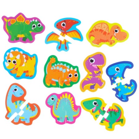 Soft puzzle for kids "dinosaurics", 10 puzzles, crumb I-7