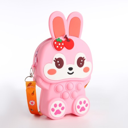 Bag's bag with lightning, pink color