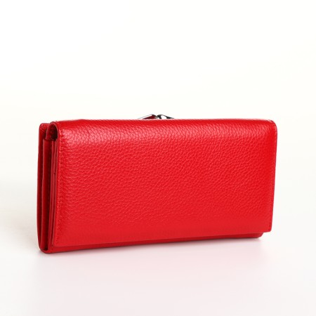 Women's wallet on magnet, red color