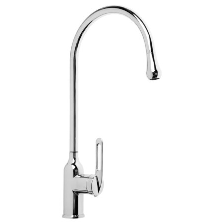 Kitchen mixer Zein Z3745, "Drop", single -leaf, pour height 26 cm, satin