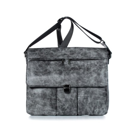 Business business, genuine leather, 425x350x60 cm, gray/black-1