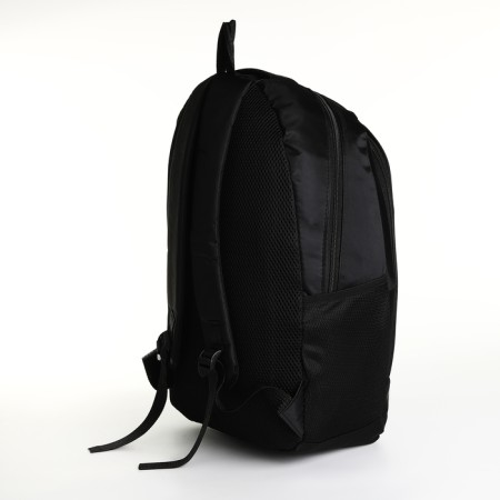 Youth backpack on a zipper, 4 pockets, black/blue color-3