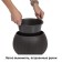 Beton Bowl flowers, 29 × 19.5 × 2 cm, black