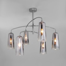 Ceiling chandelier in the style of Omber loft, 60W, E14, 70x70x60 cm