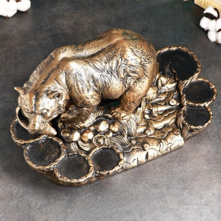 Stand for the bottle "Bear" 45x23x25cm, bronze-4