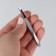 Pinzet begged, narrow, 9 cm, in case, color mix