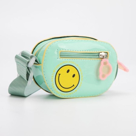 Bag's bag with lightning, external pocket, green color