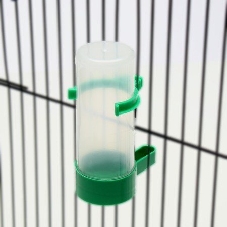 Drinker/bird feeder 10.5 x 3.5 cm, 90 ml, green