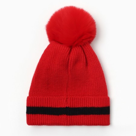 Children's hat minku, central red, rr 48-50-2