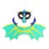 Carnival set of dragon, mask, wings