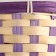 Wicker basket, d21xh24 cm, purple, bamboo