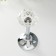 Summary metal, glass per 1 candle "Crystal bowl" d = 5 cm silver 9x9x20.5 cm