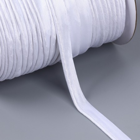 Cant satin, 12 mm, 65 ± 1 m, white color-1