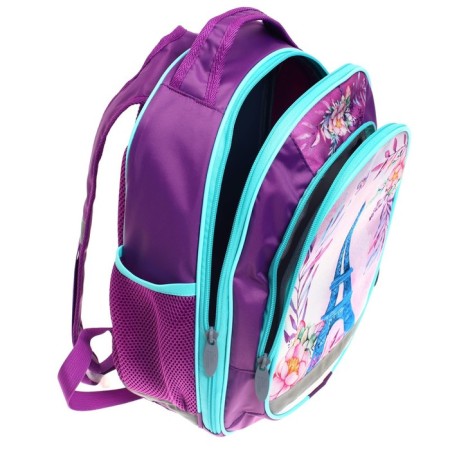School backpack, 37 x 27 x 16 cm, ergonomic back, calligrata b "Paris"-12