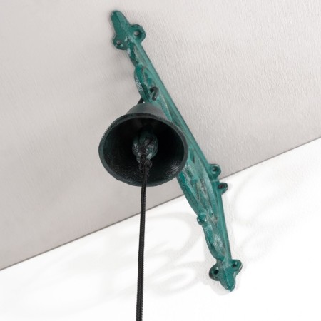 Bell souvenir cast iron "Angel in a circle" Green 22x7x16.2 cm-5