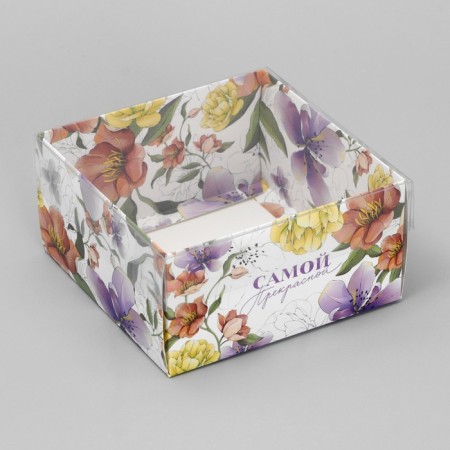 Box for confectionery products with PVC cover “Sam”, 11.5 x 11.5 x 6 cm-1