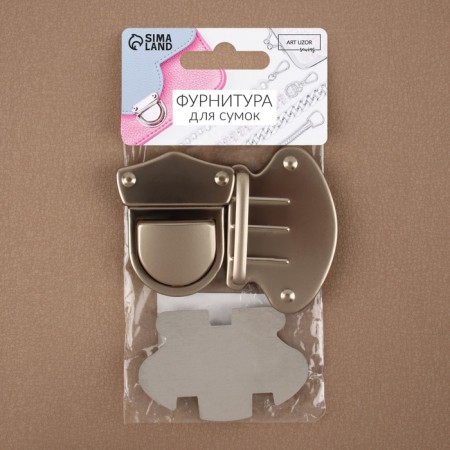 Bag -clamp, matte, 5.5 × 5.5 cm, pearl silver color-6