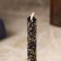A candle from wax with thyme "Restoration of human energy", 13x1.7 cm, 1 h, black