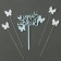 Set for decorating "Happy Birthday" butterflies, set 4 pcs, color blue