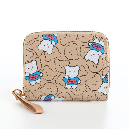 Children's wallet with lightning, beige color-1