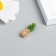 Decor for creativity Metal "Pineapp" golden green 2.2x0.9 cm