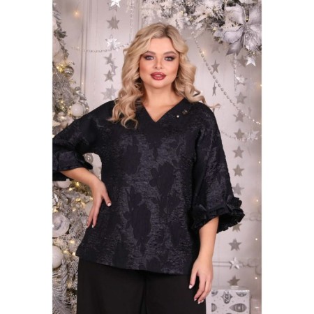 Women's tunic, size 50, black color-6