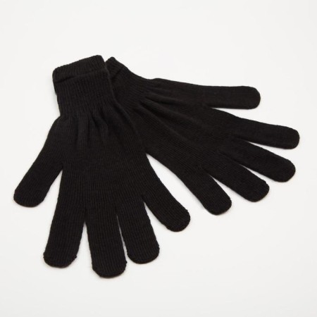 Female gloves, black color, size 18