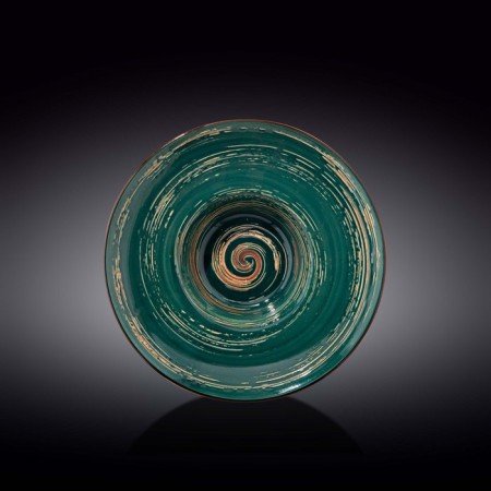 Deep plate Wilmax England Spiral, D = 24 cm, 200 ml, green color