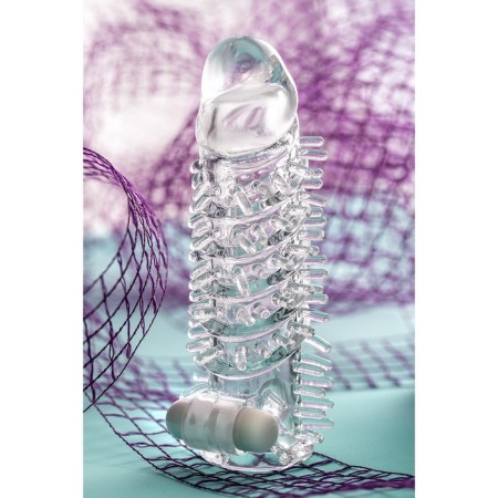 Toyfa A-Toys Fril penis with vibropuli, TPR, transparent, 13.4 cm-9
