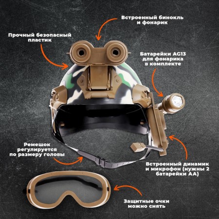 Helmet "assault", light and sound effects-2