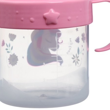 Children's stroke with solid nose "Unicorn", 150 ml., With pens, pink color-5