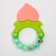 Silicon “peach” teether, with a rattle, crumb I