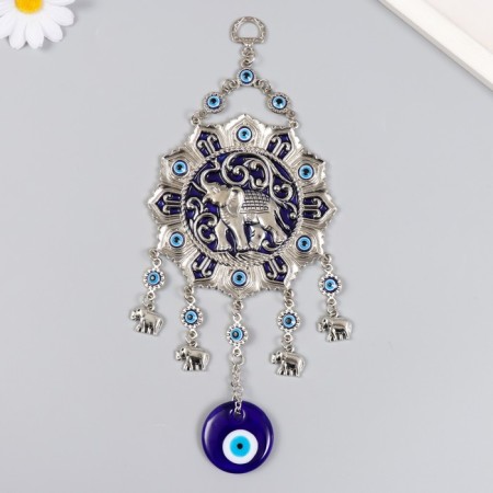 Suspension from the evil eye "Elephant in the Flower" + 5 suspensions 11x26.2 cm