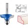 Clester's milling fiber 28710-38.1, Kav one No. 8, R = 6.3 mm, 38.1 x 15 mm
