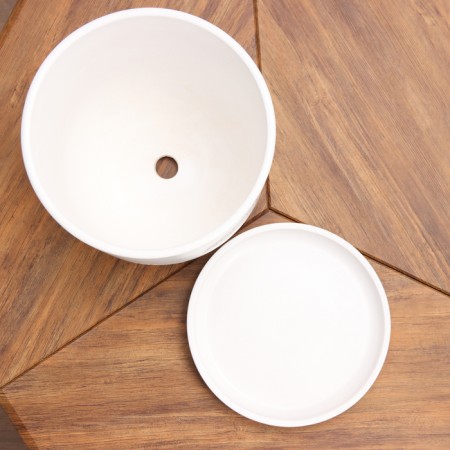 Flower pot "Myun" 9.5 l, white-3
