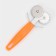Knife for pizza and dough the orange, 17 cm, 2 blades, orange color