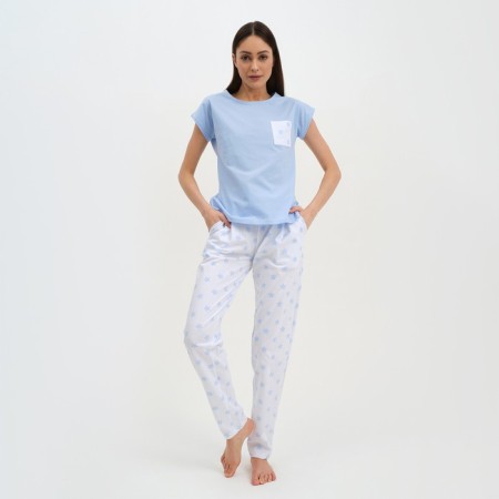 Pajama female kaftan "stars" pants, T -shirt, p. 40-42