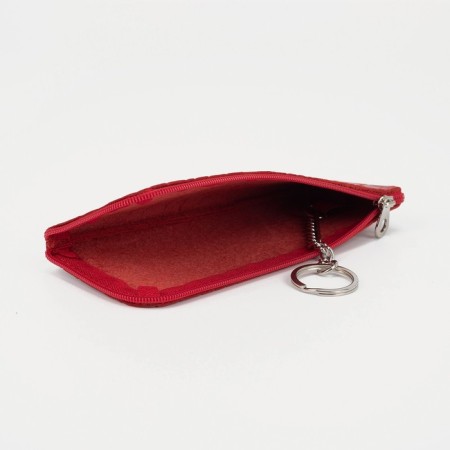 Key of zipper, length 16 cm, ring, red color-2