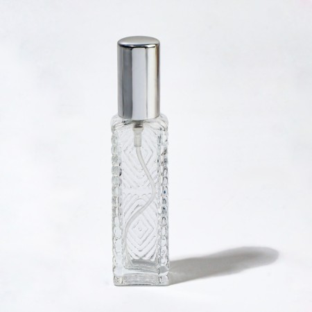 Perfume bottle "Transparent pattern", with a spray, 15 ml, silver color-8