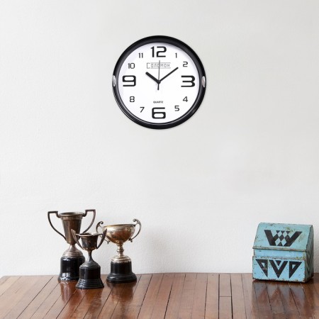 Walls Wall round "numbers", d = 23 cm, black frame, white dial-1